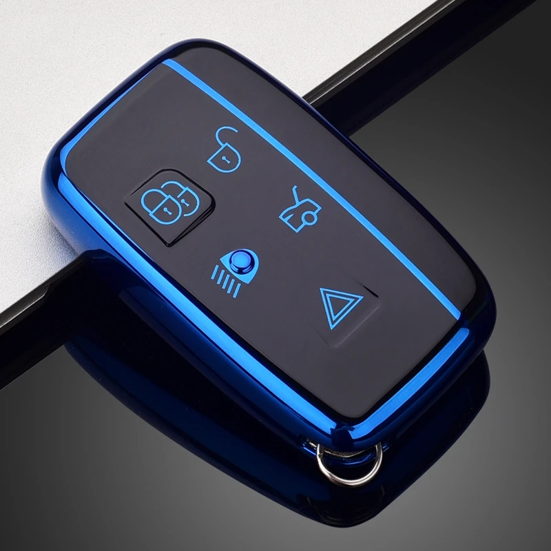 Soft TPU Car Remote Key Case Cover Holder Shell Fob For Land Rover Range Rover Sport Evoque Freelander Jaguar XF XJ XE XJL XF key case cover key case car key shell flip key fob shell