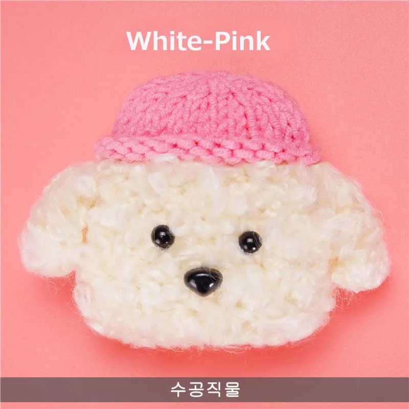 White-Pink Для Air-Pods Pro Чехол вязаный плюшевый анти-потеря защитный чехол Чехлы с принтом из мультфильма для Airpods 3 беспроводные Bluetooth наушники аксессуары - Цвет: White-Pink