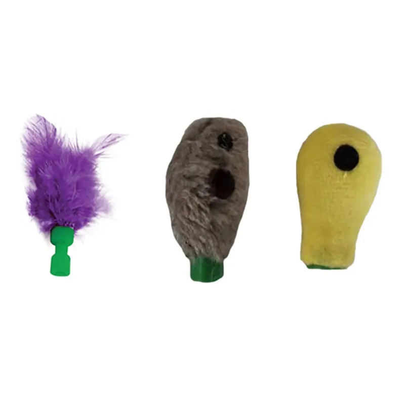 

3Pcs Innovations Cat Toy Replacement Electronic Moving Feather & Mouse Teaser Mouse Squeak Pet Cat Toy Supplies