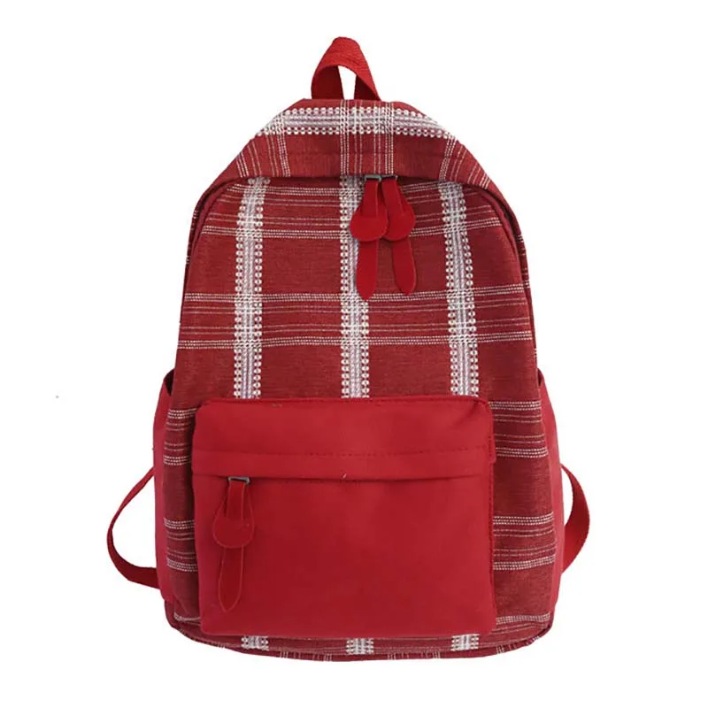 

2019 Women's Backpack Suitable for Teen School Teen Girl School Bag Canvas Backpack Vertical Stripe Ladies Casual Travel Backpac