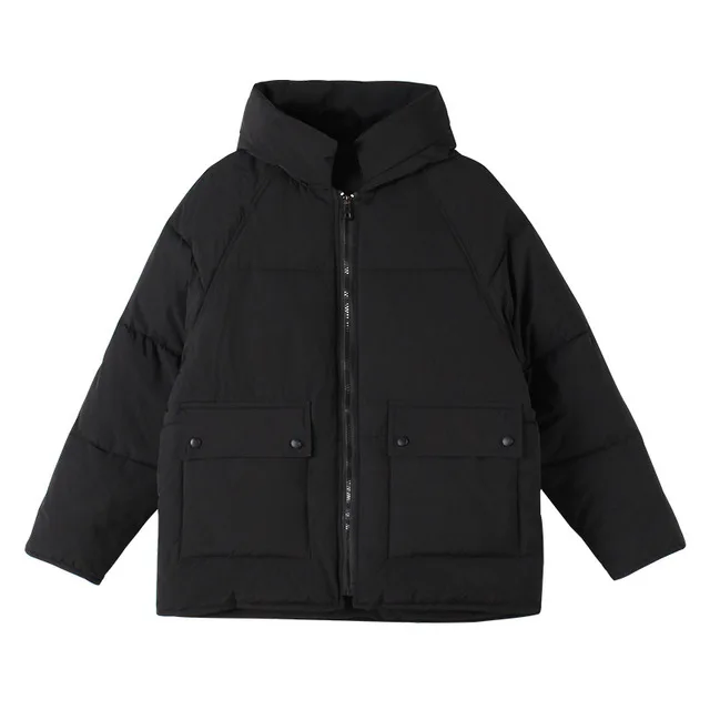 Модная зимняя теплая короткая куртка, Мужская Повседневная Толстая куртка с хлопковой подкладкой, Мужская ветровка с капюшоном, парка, черный, синий, желтый