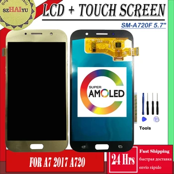 

SZHAIYU 5.7 HD Super AMOLED LCD For Samsung Galaxy A7 2017 A720 A720F LCD Screen Touch Digitizer SM-A720F LCD Display 1920x1080