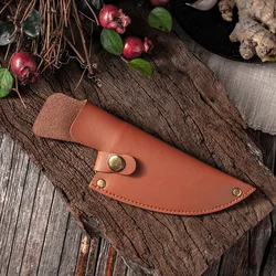 Premium Leather Sheath for Kitchen and Outdoor Knives - Durable Protector for Boning and Cleaver Blades (PU cover)