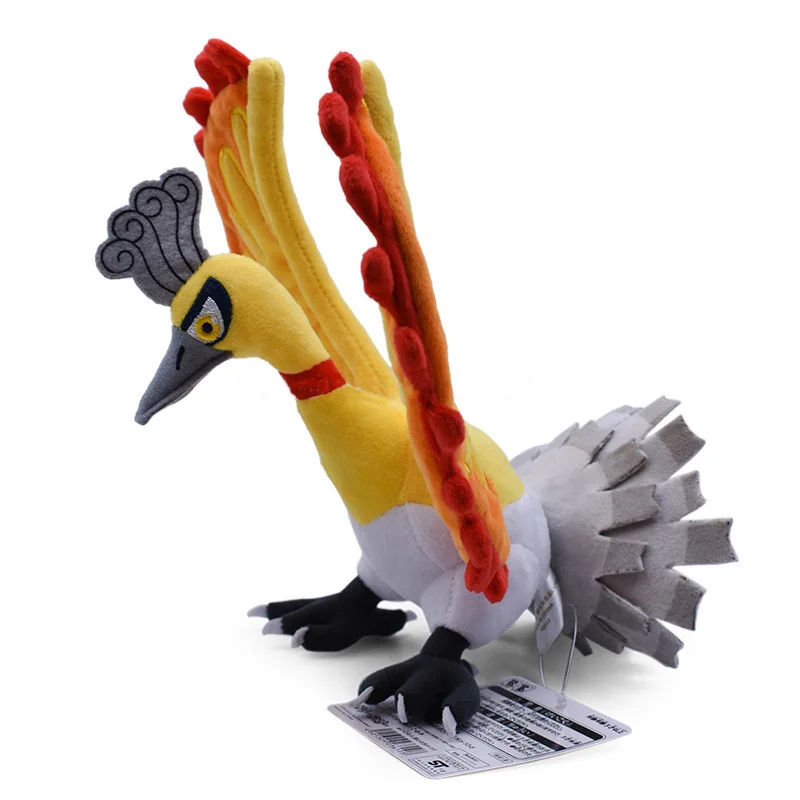 Новинка, 28 см, Ho-Oh, плюшевая аниме игрушка для животных, Реалистичная, крутая, милая, мягкая, положительная энергия, хорошее качество, Хэллоуин, рождественский подарок для детей