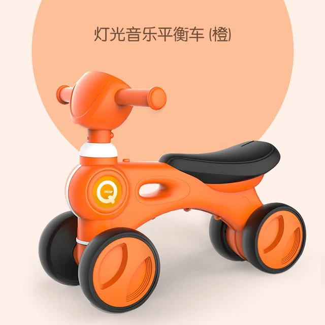 LazyChild Children's Music Light Car Balance Without Pedal Scooter Riding Walking Learning Scooter 1-3 Years Old Baby Toys 2021 2