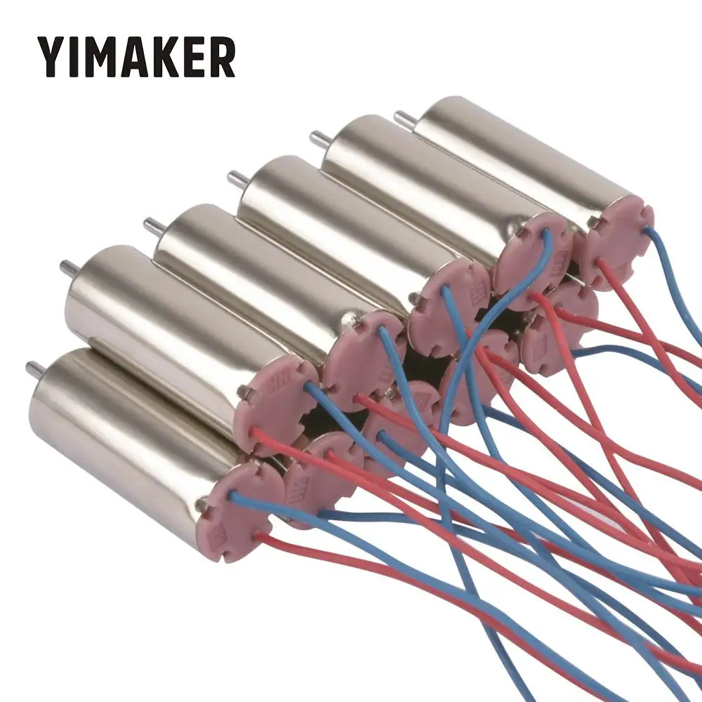 YIMAKER 1 шт., 3,7 в, полый двигатель, 58000 об/мин, 6*15 мм, ток без нагрузки, 120мА, сердечный двигатель, мощная Высокоскоростная Модель DIY