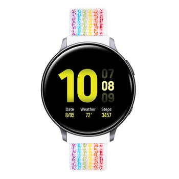 

Nylon Loop Watch Strap Replacement Wristband for Samsung Active 2 Smart Watch @M23
