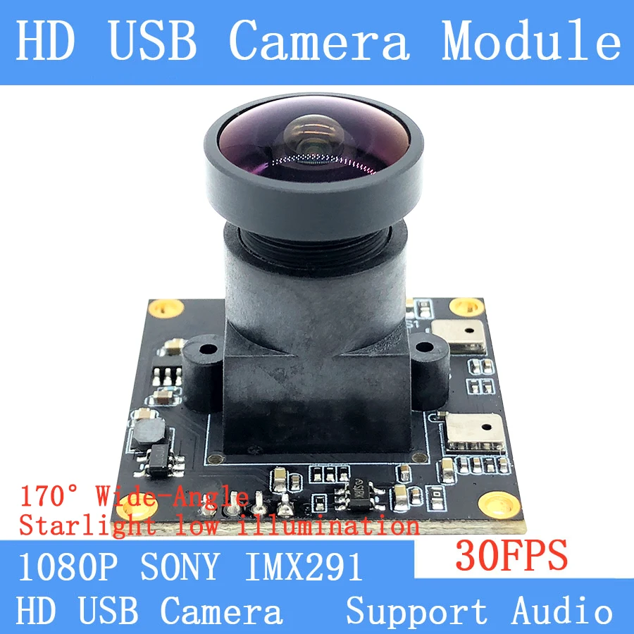 1080P веб камеры SONY IMX291 звезда наблюдения Широкий формат 30FPS Linux UVC 2MP USB Камера модуль