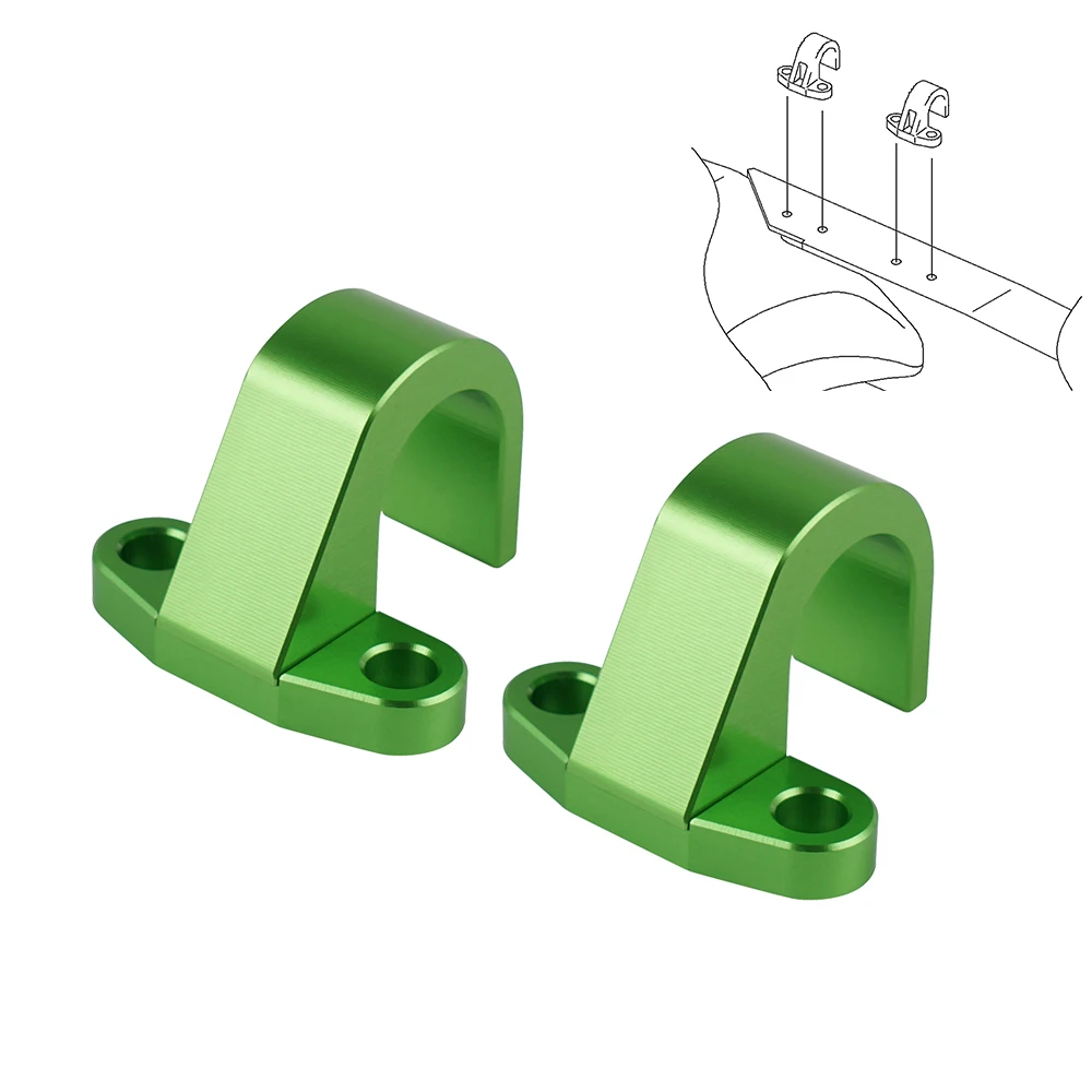 CNC Brake Line Hose Fork Clamp Holder Fit Kawasaki KX250F KX450F Motor