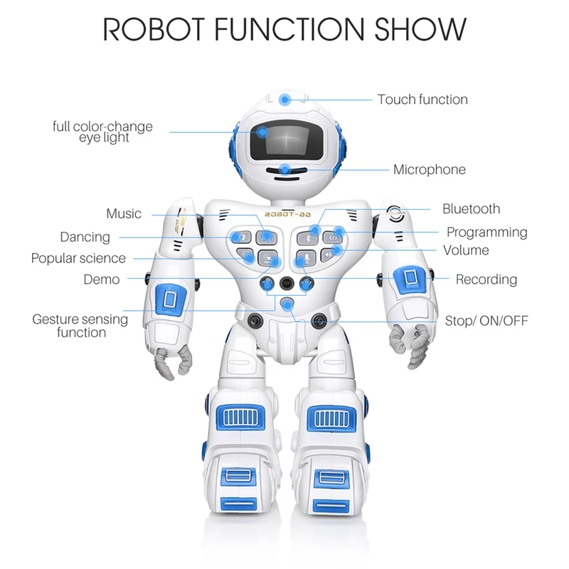 Bluetooth радиоуправляемые игрушечные роботы, игрушки на дистанционном управлении, интеллектуальная робототехника, танцы, пение, жетон, зондирование, записывающий робот, игрушки для детей