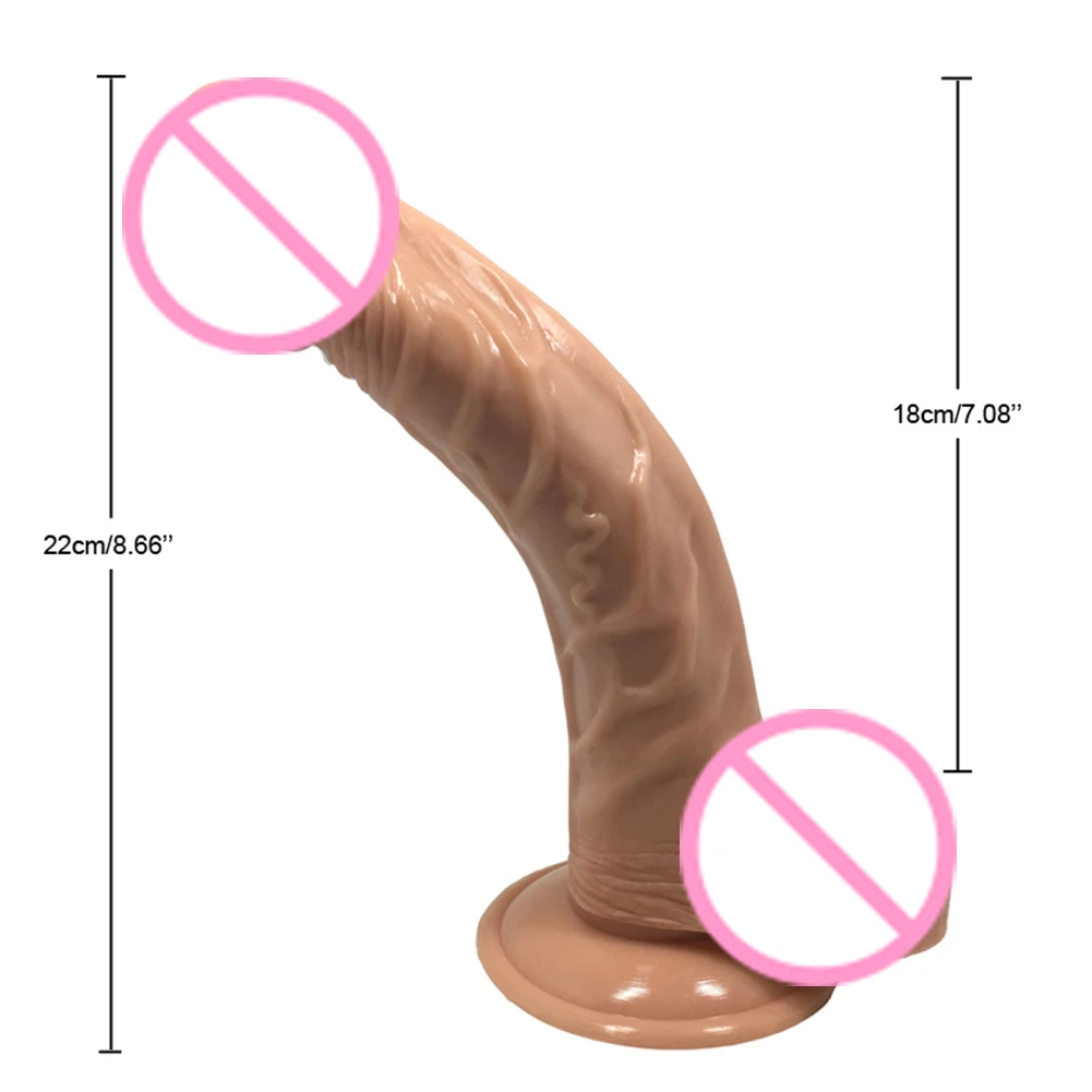 Adult Women Curved Thick Long Dildo Masturbation G-spot Artificial Penis Sex Toys Safe material odorless soft