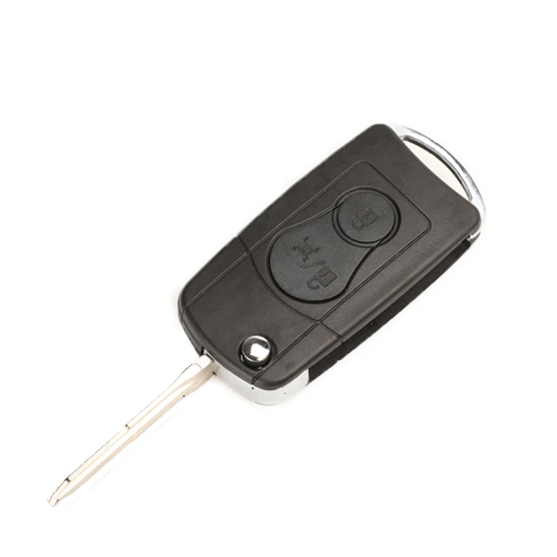 

jingyuqin Remote Flip Car Key Shell For Ssangyong Actyon SUV Kyron Folding Key Case Cover Refit Car Accessories Styling 2 Button