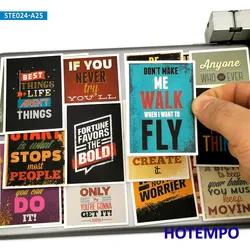 Autocollants de Style de mode pour affiche de Slogan de motivation et d'énergie Positive, autocollants pour bricolage, 25 pièces 