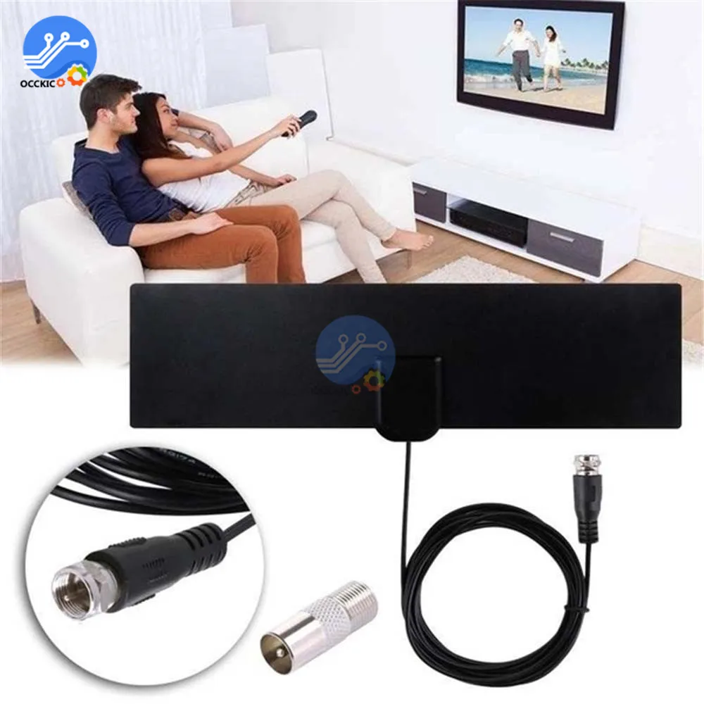 150 Miles 4K ТВ антенна 25 дБ с высоким коэффициентом усиления HD tv внутренний усилитель антенного сигнала универсальный разъем плоский дизайн ТВ антенна