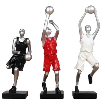 

Creative Basketball Player Model Resin Sporter Charater Statue Living Room Decoration Crafts TV Cabinet Display Furnishing Gifts
