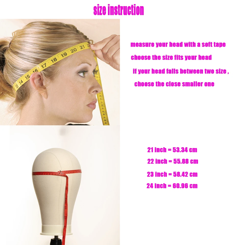 colorful canvas covered block maniquin head for wig manequin wig head manican head 21/22/23/24 inch for displaying