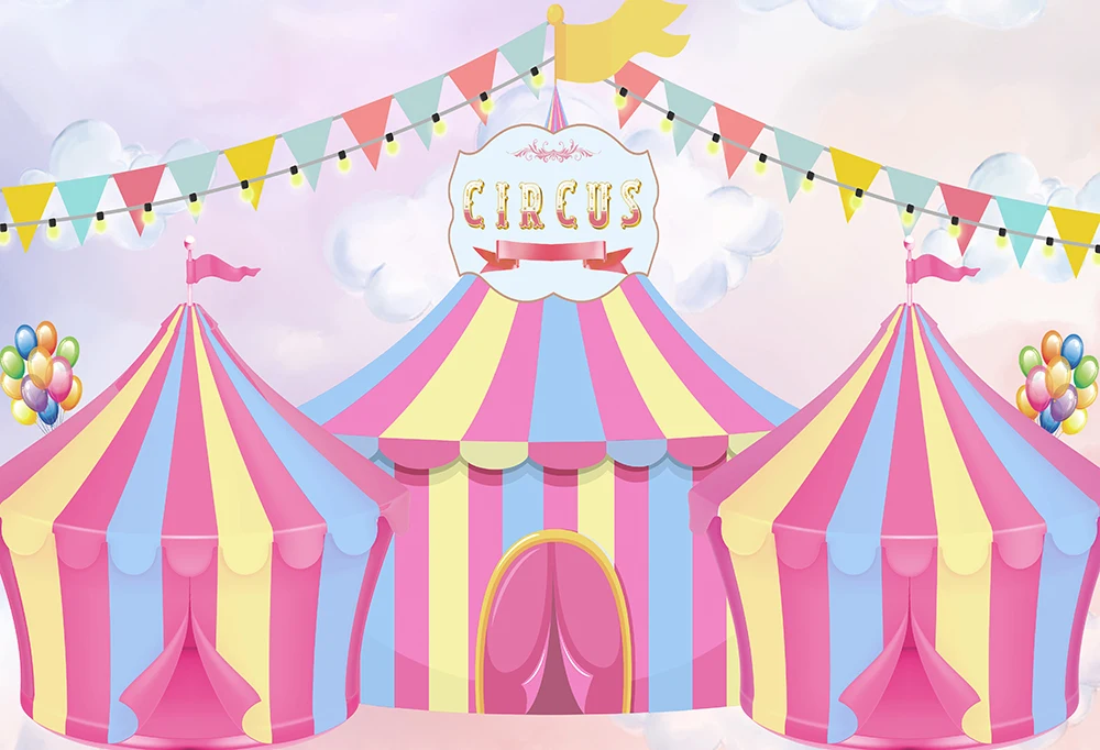 Huayi Photography Backdrop Studio Background Baby Birthday Party Photo Booth Cartoon Circus Tent 3 Kinds Materials W 3535 Background Aliexpress