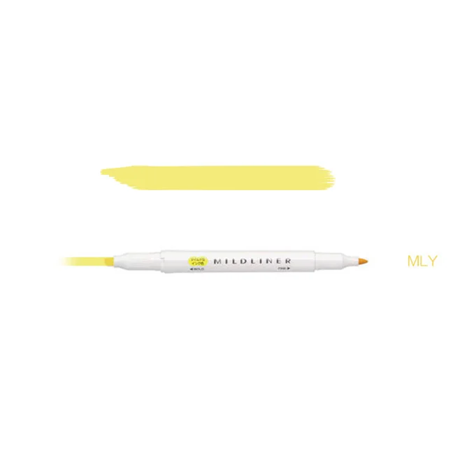 MLY Zebra Mildliner хайлайтер двойной лайнер маркер ручка японский мягкий лайнер маркер ручка - Цвет: MLY