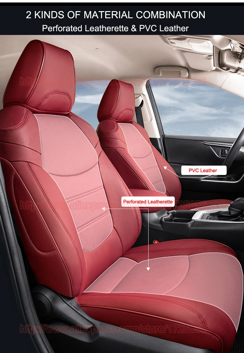 Artificial Leather Seat Covers For Toyota RAV4 2020 2021 2019 Seats