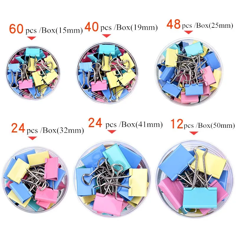 60pcs/BOX 15mm M&G Long tail folder pigtail iron clip folder business card finishing clip office supplies