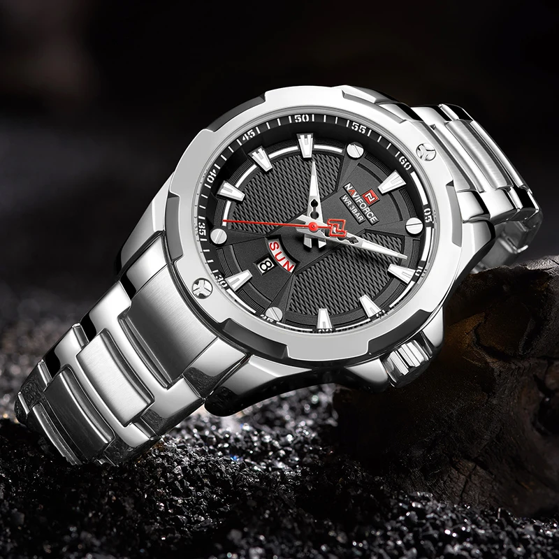 Men’s Watches Top Luxury Brand NAVIFORCE Analog Watch Men Stainless Steel Waterproof Quartz Wristwatch Date Relogio Masculino 3