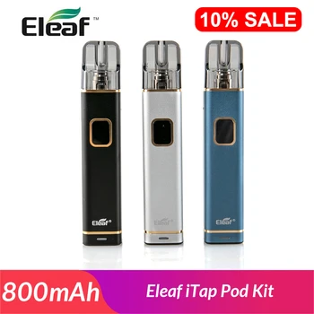 

Original Eleaf iTap Kit built in 800mAh battery +GS Air coil Head 1.6ohm/0.75ohm E-Cigaratte VS vape pod system kit