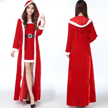 

Christmas costume Halloween cape costume ball little red riding hood cape wrap dress dress christmas decorations for home