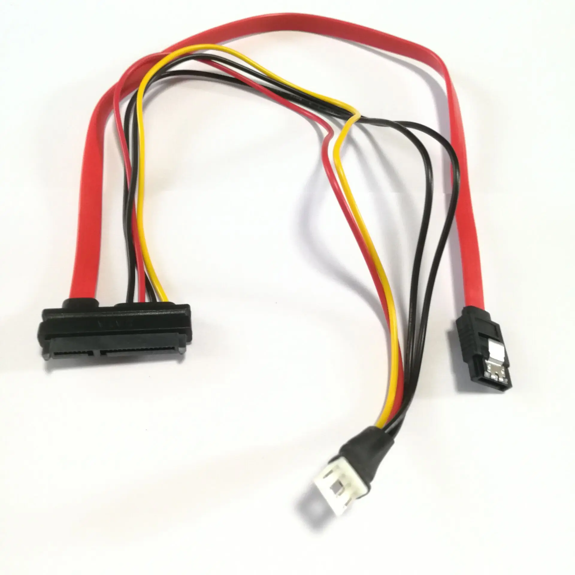 10 шт./лот --- 2 в 1 4pin FDD Floppy Male Power + 7pin SATA Female Data to 7 15pin 22P Соединительный кабель 18AWG 40 см