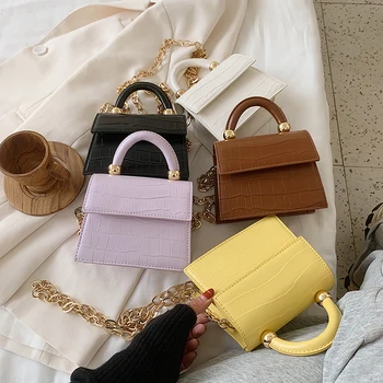 

Luxury Stone Pattern Mini PU Leather Crossbody Bag For Women Shoulder Messenger Handbags 2020 Chain Travel Phone Purses