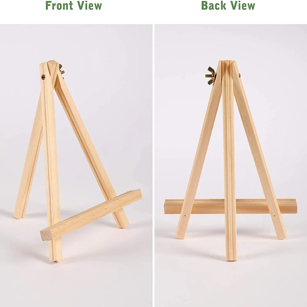 Cute 12/24pcs Artists Mini Easel With Mini Canvas Set Painting Craft DIY Drawing Small Table Easel Child Girl Gift