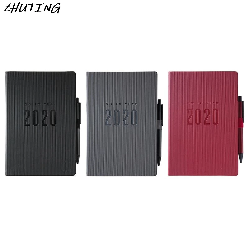 

Agenda 2020 Planner Organizer A5 Daily Weekly Notebook Manual Travel Notepad Pen