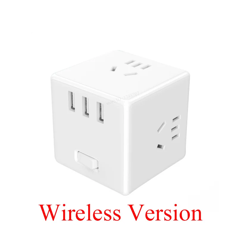 Xiaomi Mijia 2 в 1 USB зарядное устройство адаптер питания 6 портов розетка конвертер Экономия пространства розетка Magic-Cube - Цвет: Wireless White