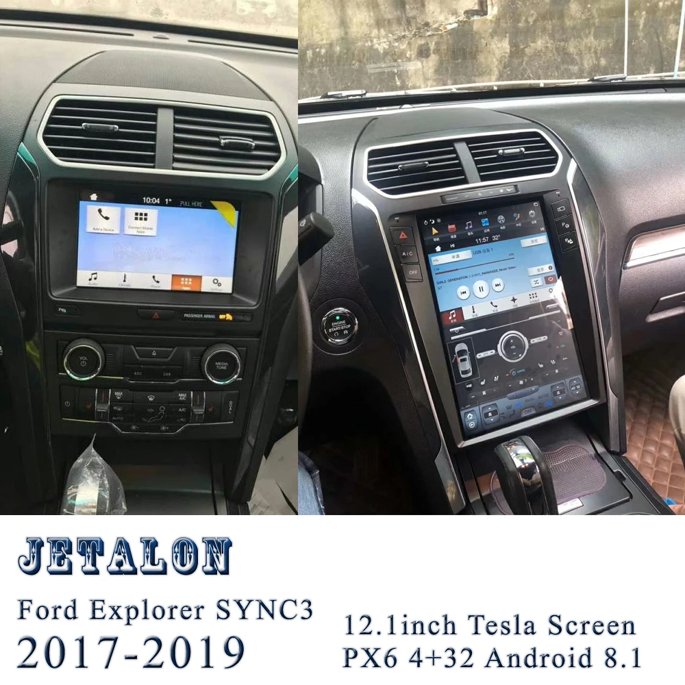 Автомобильный радио-плеер с вертикальным экраном для FORD EXPLORER Sync3 gps навигация tesla головное устройство Android 8,1 Автомобильный мультимедийный