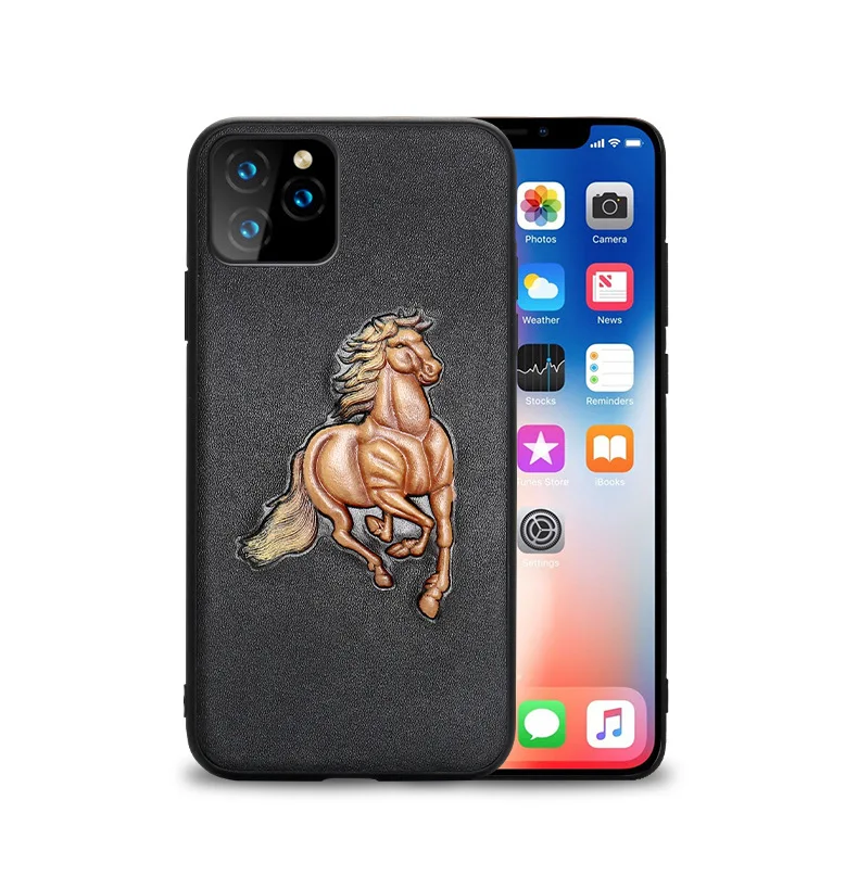 3D кожаный чехол для iPhone 11 Pro Max X Xs Max XR 8 7 Чехол полная Защита задняя крышка для iPhone 8 7 6 6S Plus XS 11 Fundas