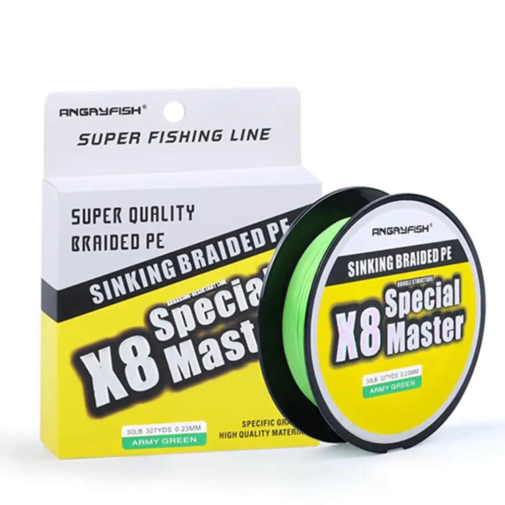 

x8 300M Master Series 8+1 Fast Sinking Braided Line Double Structre Resistant Braided PE 20-80LB
