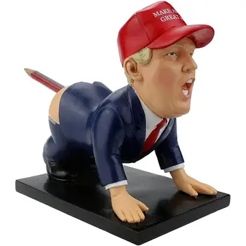 

Donald Trump Presidential Ornament Pen Holder Desk Table Ornament For Home Office Table Figurines Miniature Model DIY Crafts