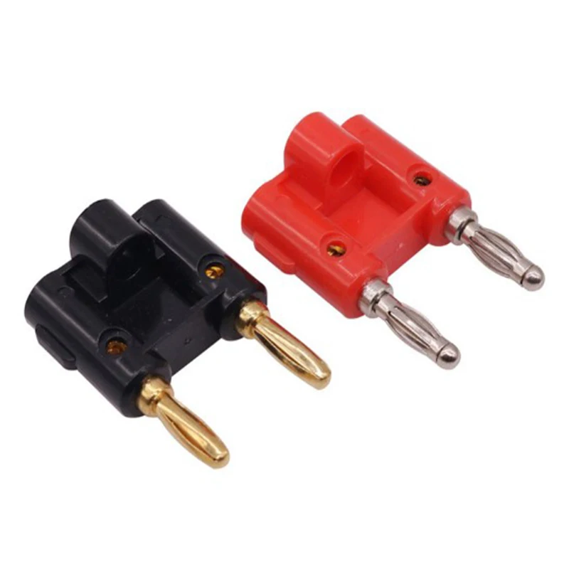 4mm Banana Plug Connector 4mm Speaker Plug Adapter Two-position Audio Pl (4)