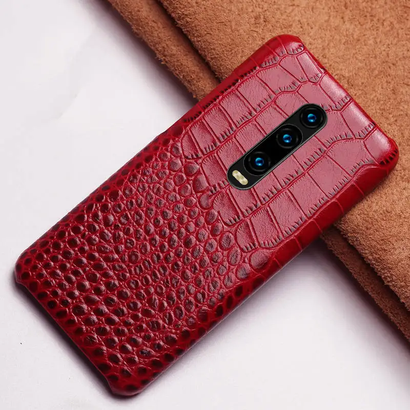 Чехол для телефона из натуральной коровьей кожи для Xiomi Red mi Note 8 Pro 8T Note 7 6 5Plus 4x чехол для mi 9 9T PRO 9 Lite 8 8 Lite A3 Note 10 - Цвет: Розово-красный