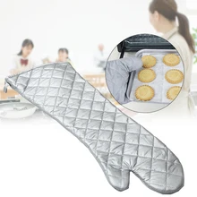 Кухонные Утепленные перчатки для приготовления пищи длинные Прихватки для духовки Висячие анти-обжигающие защитные Нескользящие формы для выпечки