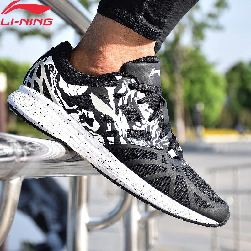 Мужская беговая Обувь Li Ning кроссовки с дышащей подкладкой легкая спортивная