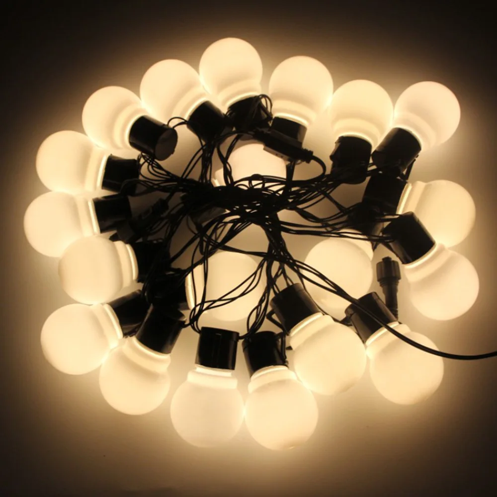 1 20LED String Lights Bulb 6m Waterproof Globe Bulbs Indoor White Light / Warm Light Sturdy Decoration Led Light String Lamp - Испускаемый цвет: 1