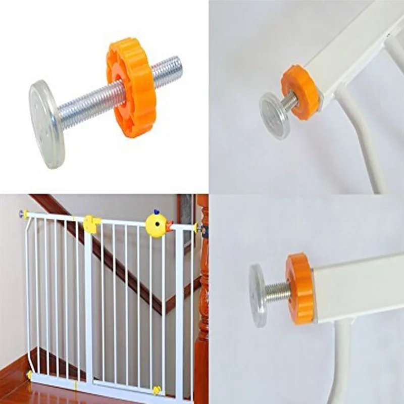 4Pcs/Pack Baby Pet Safety Stairs Gate Screws/Bolts with Locking Nut Spare Part Accessories Kit Baby Safety Doorways High Quality