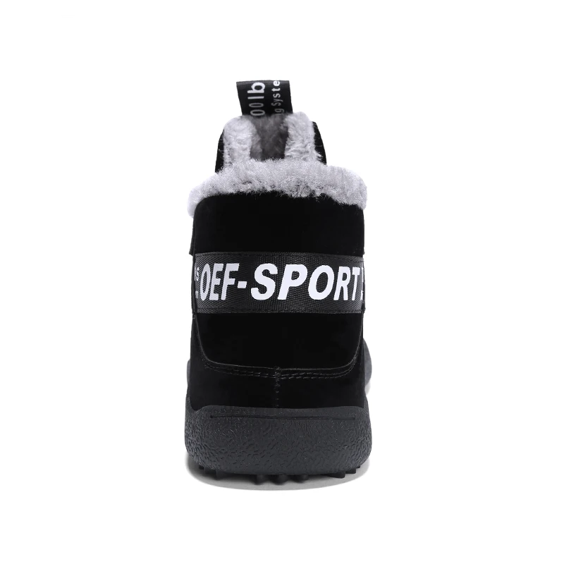 Skup Męskie Plus futrzane buty do chodzenia skórzane ciepłe antypoślizgowe zimowe buty śnieżne wytrzymałe gumowe duże rozmiary Casual męskie botki na zewnątrz Hot