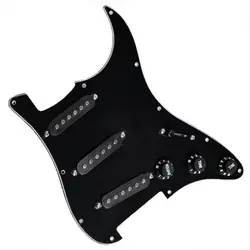 1pkg черный Prewired Pickguard 3 Одиночная катушка для замены гитары Strat