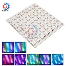 64Bit СВЕТОДИОДНЫЙ матричный WS2812 светодиодный 5050 RGB 8x8 бит для Arduino WS2812B 8*8 64-разрядные полные Цвет светодиодный светильник Панель светильник светодиодный светильник s модуль