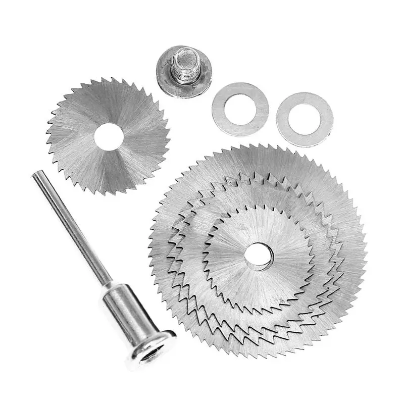 6 Pcs 22-44mm HSS Circular Saw Blade Cutting Discs Set with 2 gaskets for Drill