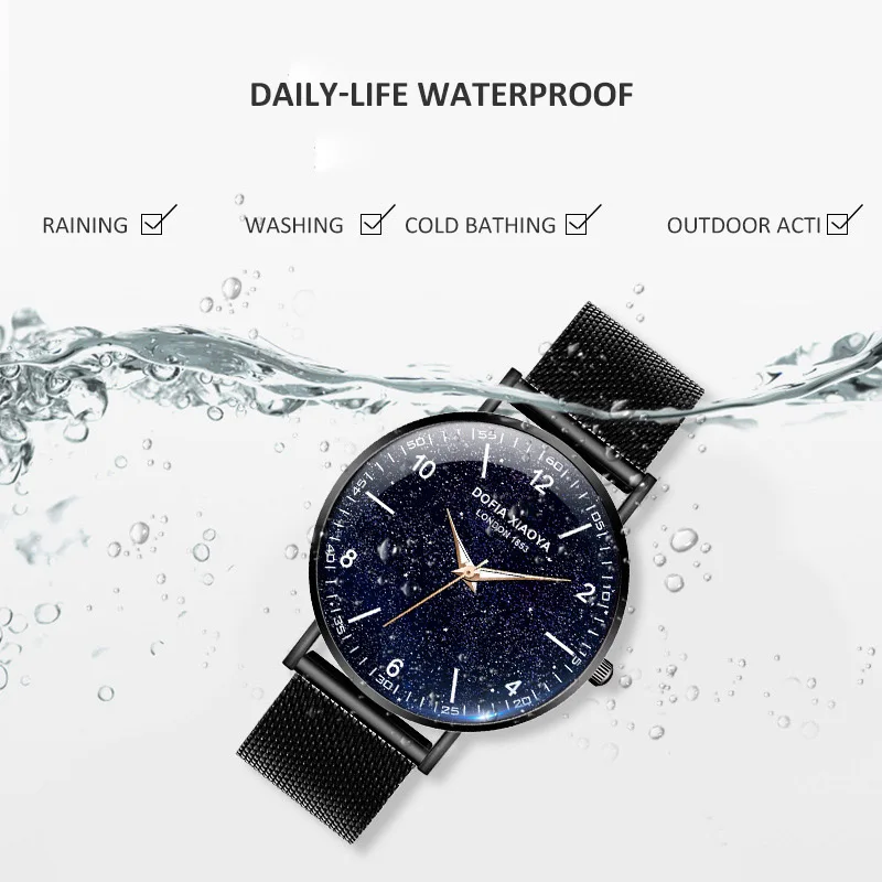 Модные ультратонкие кварцевые часы для молодых мужчин, креативные наручные часы со звездным небом в арабском стиле, водонепроницаемые спортивные часы, Топ люксовый бренд