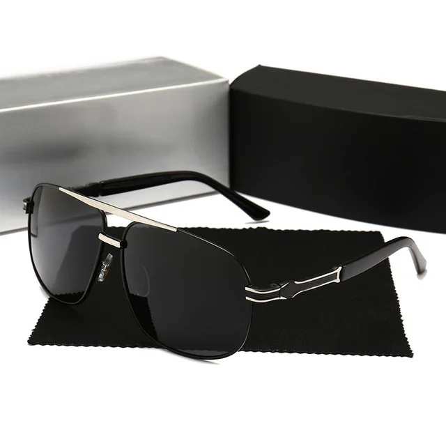 Модные поляризованные солнцезащитные очки для вождения, высокое качество, мужские очки, фирменный дизайн, с логотипом 746