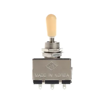 

3 Way Closed Toggle Switch Box Style Chrome For Electric Guitar Cream Knob APR22_0