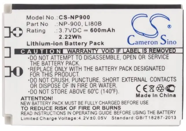 Cameron sino 600mah аккумулятор для ACER CS 6531-N 02491-0015-00 02491-0037-00 BATS4 NP-900 для AGFA 4Ti для ARIS Photo Star 5708
